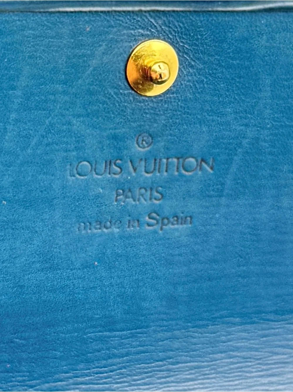 Louis Vuitton Toledo Blue Epi Leather Pochette Portefeuille Long Wallet Vintage